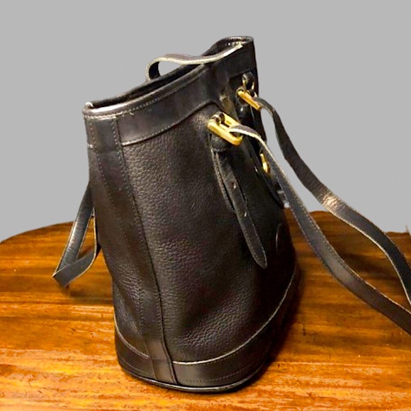 DOONEY BOURKE Black All Weather Tumbled Leather Bucket Shoulder - Main Image